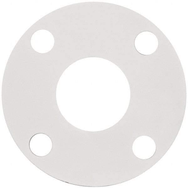 Made in USA - 2" Pipe, Flange Gasket - Gore-Tex GR, White, 1/16" Thick - Benchmark Tooling