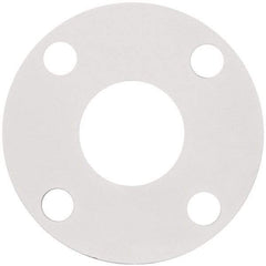 Made in USA - 2" Pipe, Flange Gasket - Gore-Tex GR, White, 1/16" Thick - Benchmark Tooling