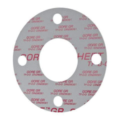 Made in USA - 2-1/2" Pipe, Flange Gasket - Gore-Tex GR, White, 1/16" Thick - Benchmark Tooling