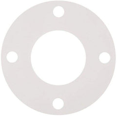 Made in USA - 3" Pipe, Flange Gasket - Gore-Tex GR, White, 1/16" Thick - Benchmark Tooling