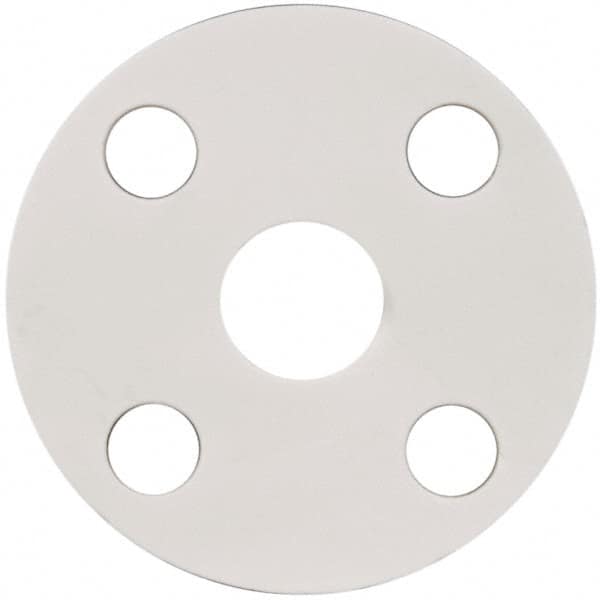 Made in USA - 1" Pipe, Flange Gasket - Gore-Tex GR, White, 1/16" Thick - Benchmark Tooling