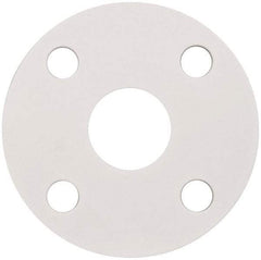 Made in USA - 1-1/2" Pipe, Flange Gasket - Gore-Tex GR, White, 1/16" Thick - Benchmark Tooling