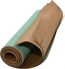 Made in USA - 12" Long x 36" Wide Cork Fiber Sheet Gasketing - Tan & Green - Benchmark Tooling