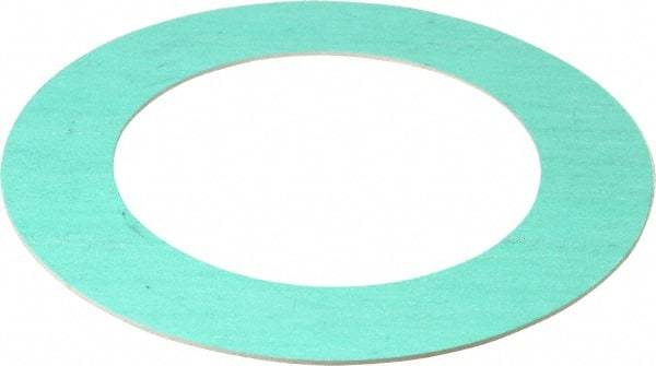 Made in USA - 4" Pipe, 4-1/2" ID x 6-7/8" OD Flange Gasket - Fiberglass/Aramid Fiber, Green/White, 1/16" Thick - Benchmark Tooling