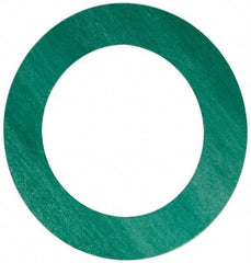 Made in USA - 4" Pipe, 4-1/2" ID x 6-7/8" OD Flange Gasket - Fiberglass/Aramid Fiber, Green/White, 1/8" Thick - Benchmark Tooling