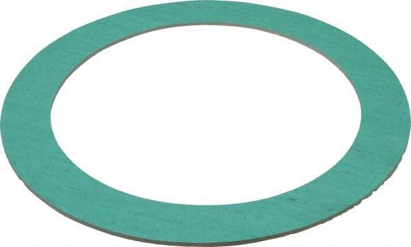 Made in USA - 6" Pipe, 6-5/8" ID x 8-3/4" OD Flange Gasket - Fiberglass/Aramid Fiber, Green/White, 1/8" Thick - Benchmark Tooling