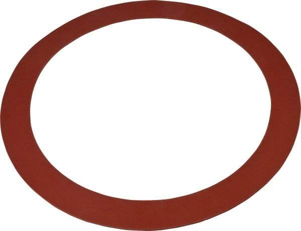 Made in USA - 10" Pipe, 10-3/4" ID x 13-3/8" OD Flange Gasket - Red Rubber, Red, 1/8" Thick - Benchmark Tooling
