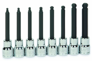 8 Piece - 3/8" Drive - Ball Hex Long Bit Socket Set - Benchmark Tooling