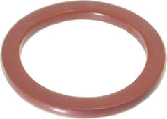 Made in USA - 2" ID x 2-5/8" OD Flange Gasket - PTFE, Red, 1/4" Thick - Benchmark Tooling