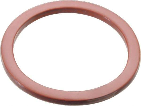 Made in USA - 3" ID x 3-23/32" OD Flange Gasket - PTFE, Red, 1/4" Thick - Benchmark Tooling