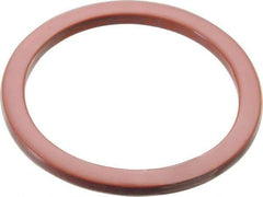 Made in USA - 3" ID x 3-23/32" OD Flange Gasket - PTFE, Red, 1/4" Thick - Benchmark Tooling