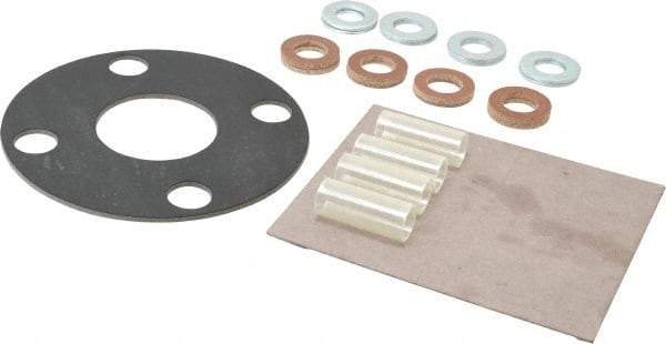 Made in USA - 2" Pipe, 2" ID x 6" OD Flange Gasket - Neoprene Rubber, 1/8" Thick - Benchmark Tooling