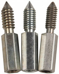 Made in USA - 3 Piece Flexible/Rigid Lantern Gland Thread Adapter Packing Tool Tip Set - 1/4-20, 1/4-28, 5/16-18 Thread, For 11" & 14-1/2" Flexible or 10" & 14" Rigid Shaft Packing Tools - Benchmark Tooling