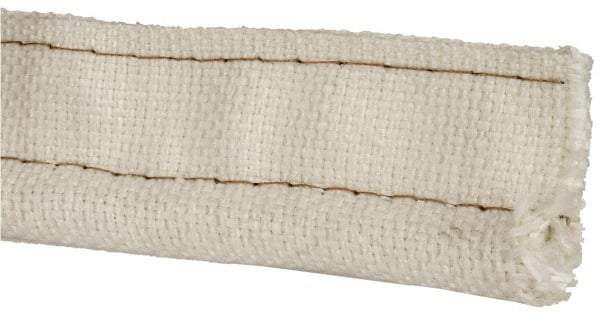 Made in USA - 3/4" Bulb Diam, 2-1/2" Overall Width, Fiberglass Tadpole Gasketing - 100' Long, White - Benchmark Tooling