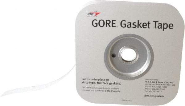 Made in USA - 0.02" Thick x 1" Wide, Gore-Tex Gasket Tape - 50' Long, White - Benchmark Tooling