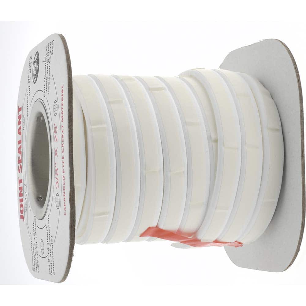 Made in USA - 25' Long x 3/8" Wide Economy PTFE Joint Sealant - Benchmark Tooling