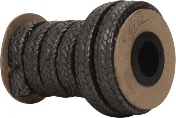 Made in USA - 1/2" x 5.2' Spool Length, Graphite Yarn Compression Packing - Benchmark Tooling