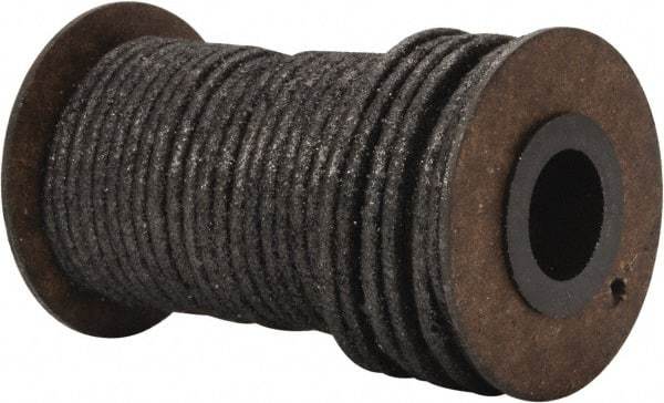 Made in USA - 1/8" x 50' Spool Length, Acrylic Fiber Graphite Yarn Compression Packing - 500° F Max, Dark Gray - Benchmark Tooling