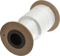 Made in USA - 1/4" x 10' Spool Length, PTFE/Soft Filament Compression Packing - 1,000 Max psi, -450 to 500° F, White - Benchmark Tooling