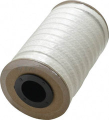 Made in USA - 3/8" x 8-1/2' Spool Length, PTFE/Hard Filament Compression Packing - 4,000 Max psi, -450 to 500° F, White - Benchmark Tooling