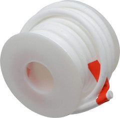 Made in USA - 7/32" x 15' Spool Length, PTFE Compression Packing - -450 to 550° F, White - Benchmark Tooling