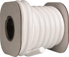 Made in USA - 1/2" x 12' Spool Length, PTFE Compression Packing - -450 to 550° F, White - Benchmark Tooling