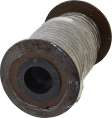 Made in USA - 3/16" x 19.4' Spool Length, Graphite Impregnated Aramid Compression Packing - 1,800 Max psi, -50 to 600° F, Gray - Benchmark Tooling