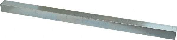 Made in USA - 12" Long x 5/8" High x 5/8" Wide, Zinc-Plated Oversized Key Stock - C1018 Steel - Benchmark Tooling