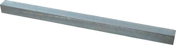 Made in USA - 12" Long x 11/16" High x 11/16" Wide, Zinc-Plated Oversized Key Stock - C1018 Steel - Benchmark Tooling