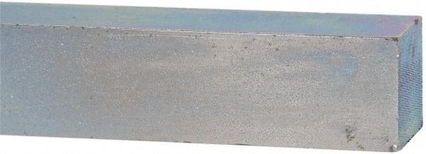 Made in USA - 12" Long x 1" High x 1" Wide, Zinc-Plated Oversized Key Stock - C1018 Steel - Benchmark Tooling