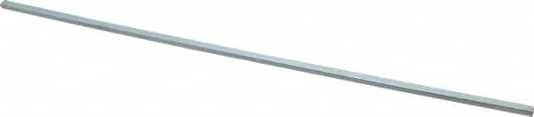 Made in USA - 12" Long, Zinc-Plated Step Key Stock for Shafts - C1018 Steel - Benchmark Tooling