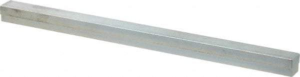 Made in USA - 12" Long, Zinc-Plated Step Key Stock for Shafts - C1018 Steel - Benchmark Tooling