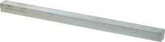 Made in USA - 12" Long, Zinc-Plated Step Key Stock for Shafts - C1018 Steel - Benchmark Tooling