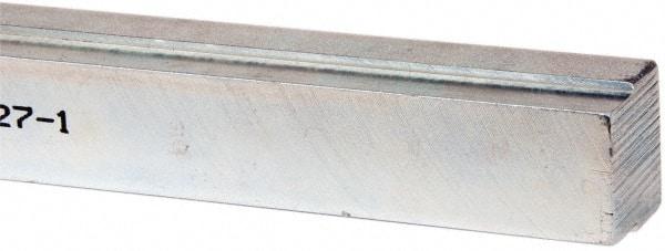 Made in USA - 12" Long, Zinc-Plated Step Key Stock for Shafts - C1018 Steel - Benchmark Tooling