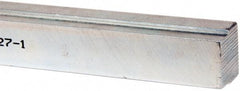 Made in USA - 12" Long, Zinc-Plated Step Key Stock for Shafts - C1018 Steel - Benchmark Tooling