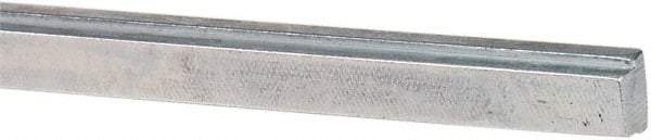 Made in USA - 12" Long, Zinc-Plated Step Key Stock for Gears - C1018 Steel - Benchmark Tooling