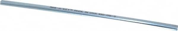 Made in USA - 12" Long, Zinc-Plated Step Key Stock for Gears - C1018 Steel - Benchmark Tooling