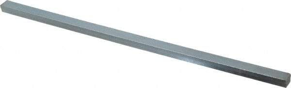 Made in USA - 12" Long, Zinc-Plated Step Key Stock for Gears - C1018 Steel - Benchmark Tooling