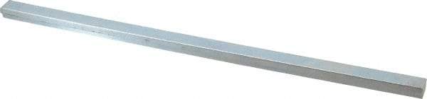 Made in USA - 12" Long, Zinc-Plated Step Key Stock for Gears - C1018 Steel - Benchmark Tooling