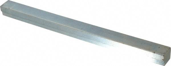 Made in USA - 12" Long, Zinc-Plated Step Key Stock for Gears - C1018 Steel - Benchmark Tooling