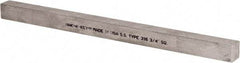 Made in USA - 12" Long x 3/4" High x 3/4" Wide, Undersized Key Stock - Type 316 Stainless Steel - Benchmark Tooling