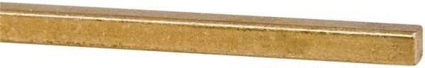 Made in USA - 12" Long x 3/16" High x 3/16" Wide, Over/Undersized Key Stock - Alloy 360 Brass - Benchmark Tooling