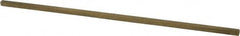 Made in USA - 12" Long x 1/4" High x 1/4" Wide, Over/Undersized Key Stock - Alloy 360 Brass - Benchmark Tooling