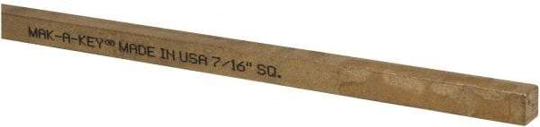 Made in USA - 12" Long x 7/16" High x 7/16" Wide, Over/Undersized Key Stock - Alloy 360 Brass - Benchmark Tooling