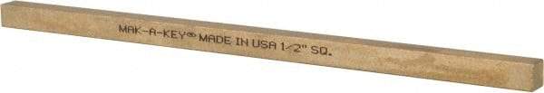 Made in USA - 12" Long x 1/2" High x 1/2" Wide, Over/Undersized Key Stock - Alloy 360 Brass - Benchmark Tooling