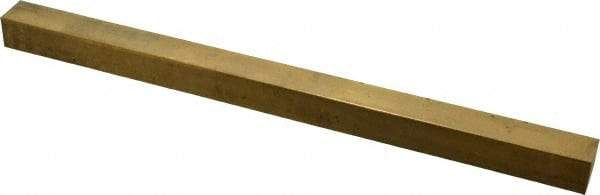 Made in USA - 12" Long x 3/4" High x 3/4" Wide, Over/Undersized Key Stock - Alloy 360 Brass - Benchmark Tooling