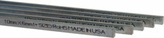 Made in USA - 12" Long, Zinc-Plated Oversized Key Stock - C1045 Steel - Benchmark Tooling