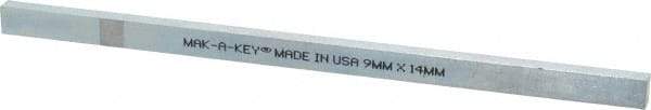 Value Collection - 12" Long, Zinc-Plated Oversized Key Stock - C1045 Steel - Benchmark Tooling