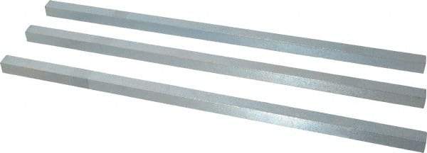 Made in USA - 12" Long, Zinc-Plated Oversized Key Stock - C1045 Steel - Benchmark Tooling