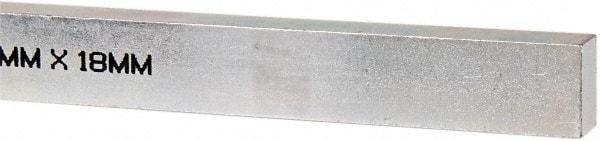 Made in USA - 12" Long, Zinc-Plated Oversized Key Stock - C1045 Steel - Benchmark Tooling